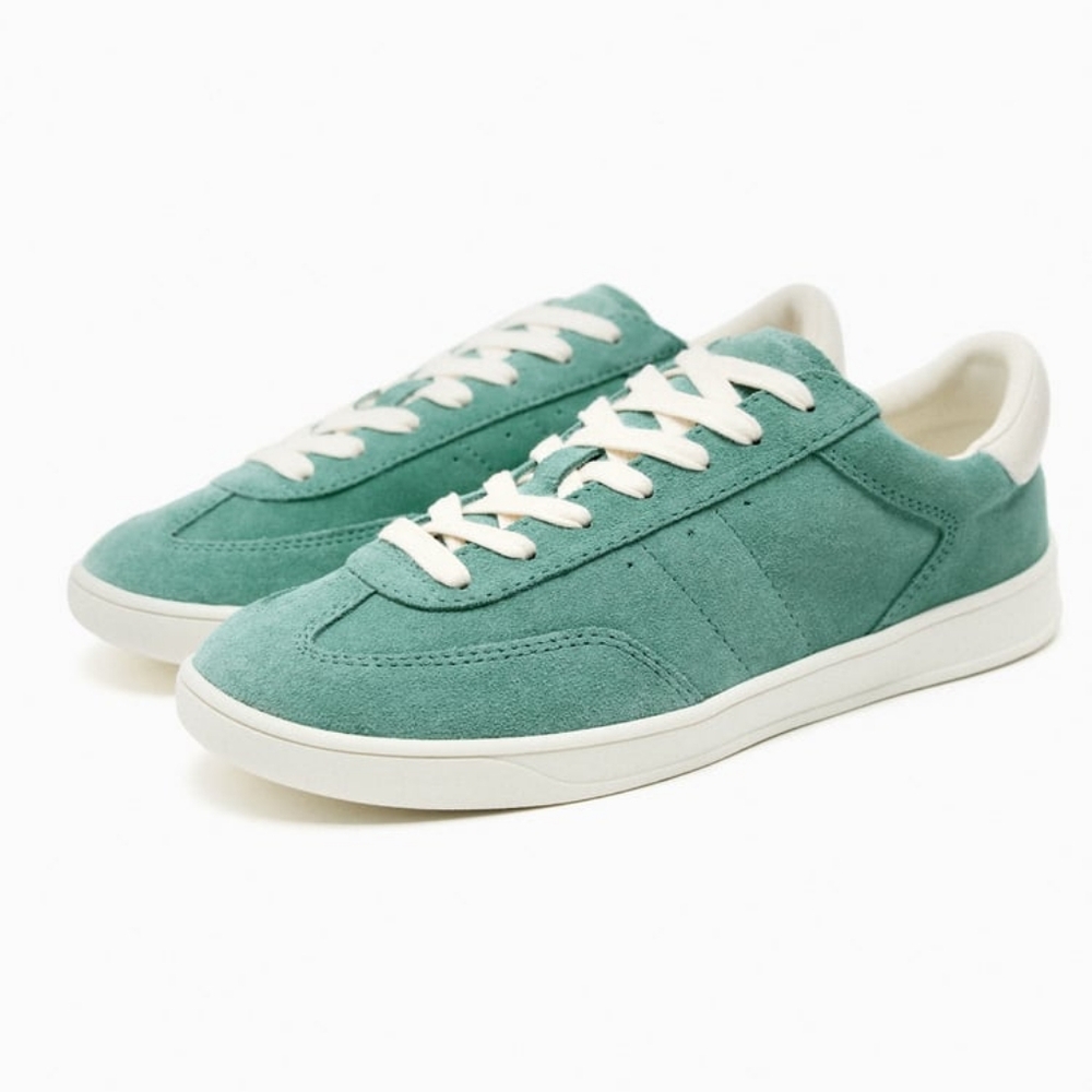 Zara Leather Athletic Lace-up Sneakers